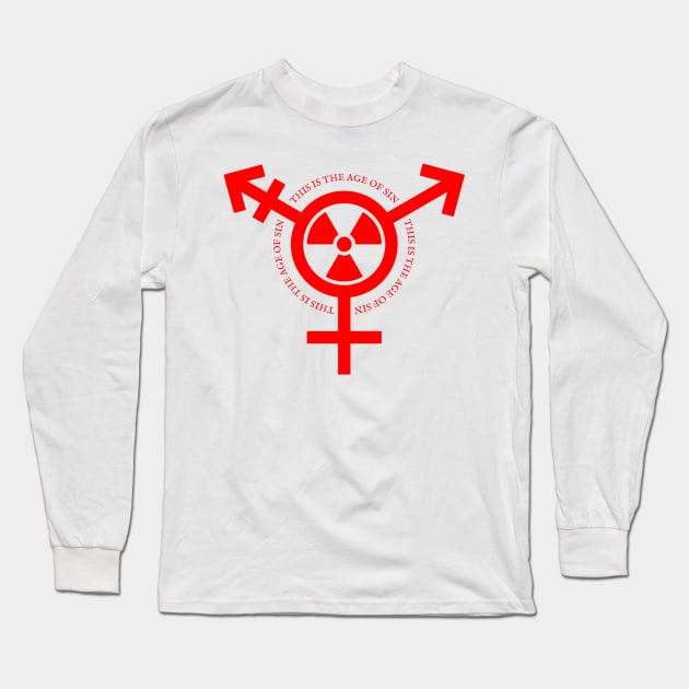 Trans Radiation (Alternate) - "Age of Sin" - Red Long Sleeve T-Shirt by GenderConcepts